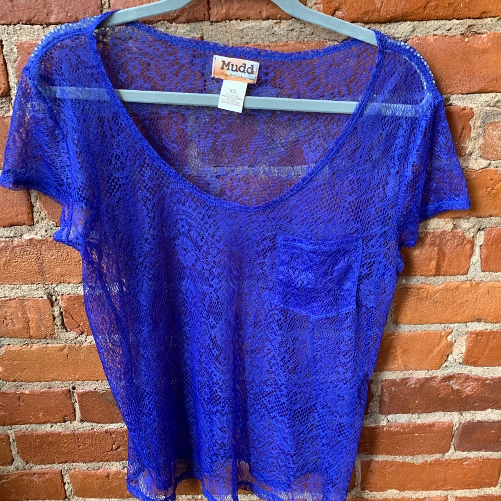 Lace short sleeve shirt